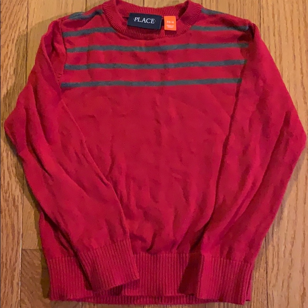 Little boys red sweater